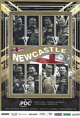 2025 PDC BetMGM Premier League Darts - Week 8 Supplement (Newcastle) Official Programme