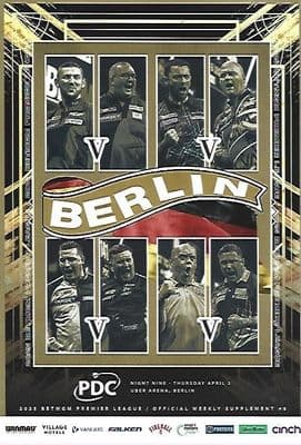 2025 PDC BetMGM Premier League Darts - Week 9 Supplement (Berlin) Official Programme