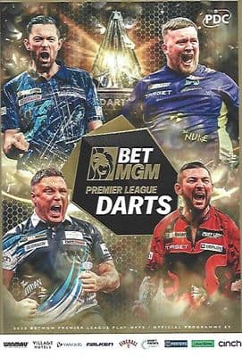 2025 PDC BetMGM Premier League Play-Offs Darts Official Programme