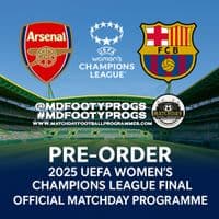 2025 UEFA Women's Champions League Final Arsenal v Barcelona Official Matchday Programme - 24/5/25