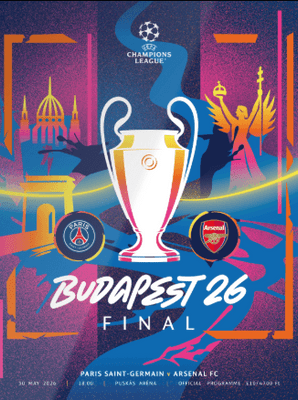 2026 UEFA Champions League Final Arsenal v PSG Official Matchday Programme - PRE-ORDER