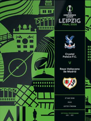 2026 UEFA Conference League Final Crystal Palace v Rayo Vallecano Official Programme - PRE-ORDER