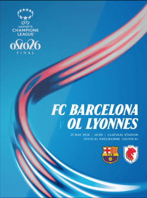 2026 UEFA Women's Champions League Final Barcelona v Lyon Official Matchday Programme - PRE-ORDER