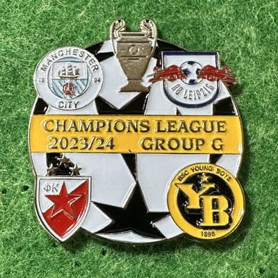 23/24 UEFA Champions League Group G (Manchester City) Enamel Pin Badge