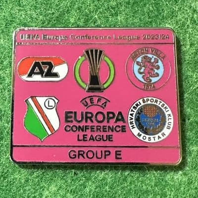 23/24 UEFA Europa Conference League Group E (Aston Villa) Enamel Pin Badge