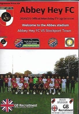Abbey Hey v Stockport Town Official Matchday Programme 2020/2021 - 17th October 2020