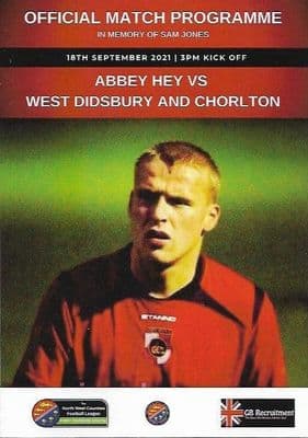 Abbey Hey v West Didsbury & Chorlton Official Matchday Programme 2021/2022 - 18th September 2021