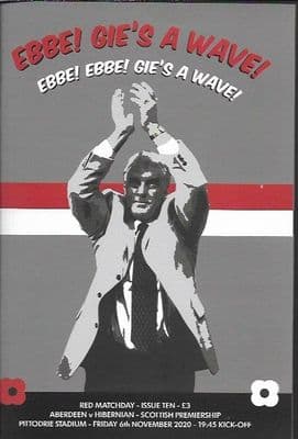 Aberdeen v Hibernian Official Matchday Programme 2020/2021 - 6th November 2020