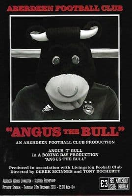 Aberdeen v Livingston 26th December 2019 Official Programme 2019/2020