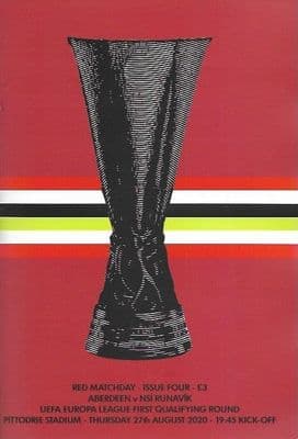 Aberdeen v NSI Runavik UEFA Europa League Matchday Programme 2020/2021 - 27th August 2020