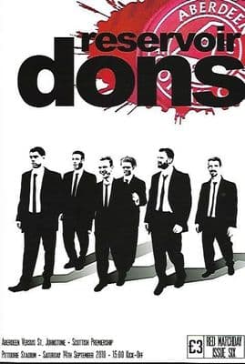 Aberdeen v ST Johnstone 5th February 2020 Official Programme 2019/2020