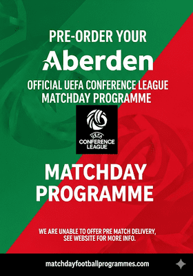 Aberdeen v Strasbourg Official Conference League Matchday Programme 2025/26 - PRE-ORDER