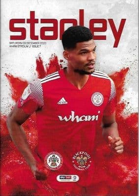 Accrington Stanley v Blackpool Digital Printed Matchday Programme 2020/2021 - 19th Dec 2020