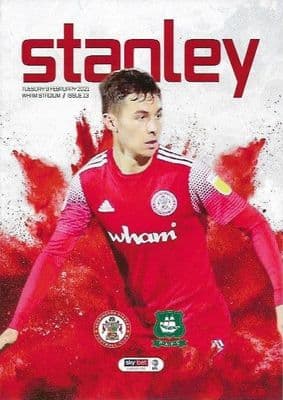 Accrington Stanley v Plymouth Digital Printed Matchday Programme 2020/2021 - 9th February 2021