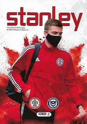 Accrington Stanley v Portsmouth Digital Printed Matchday Programme 2020/2021 - 27th April 2021