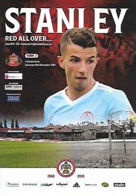 Accrington Stanley v Sunderland 8th December 2018 Official Match Programme