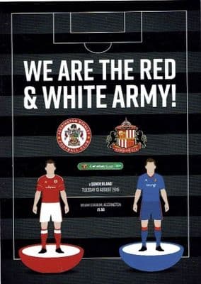 Accrington Stanley v Sunderland Official Carabao Cup Programme 2019/2020 13th August 2019