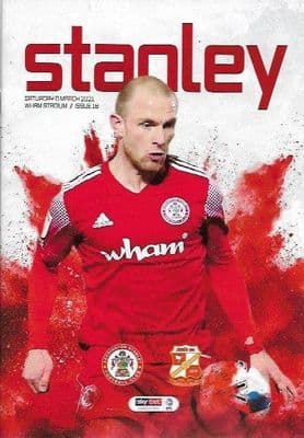 Accrington Stanley v Swindon Digital Printed Matchday Programme 2020/2021 - 8th March 2021