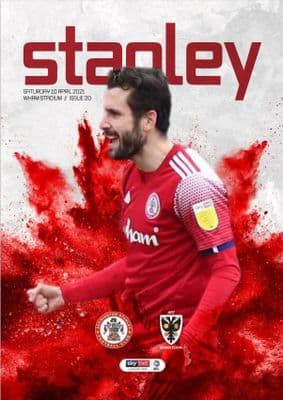 Accrington Stanley v Wimbledon Digital Printed Matchday Programme 2020/2021 - 10th April 2021