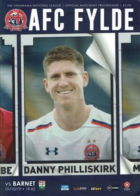 AFC Fylde v Barnet Official Programme 2019/2020 - 1st October 2019