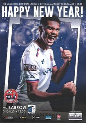 AFC Fylde v Barrow Official Programme 2019/2020 - 1st January 2020