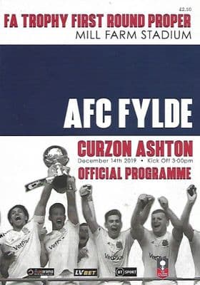 AFC Fylde v Curzon Ashton FA Trophy Official Programme 2019/2020 - 14th December 2019