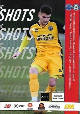 Aldershot v Stockport County Digital Printed Matchday Programme 2020/2021 - 2nd April 2021