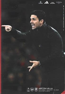 Arsenal v Aston Villa Official Matchday Programme 2024/25 - 18th January 2025