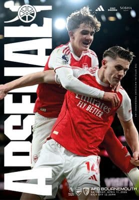 Arsenal v Bournemouth Official Matchday Programme 2025/26 - PRE-ORDER