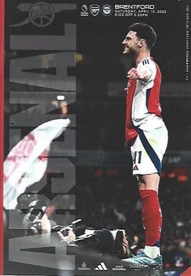 Arsenal v Brentford Official Matchday Programme 2024/25 - 12th April 2025