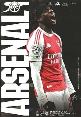 Arsenal v Brentford Official Matchday Programme 2025/26 - 3rd December 2025