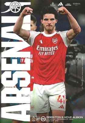 Arsenal v Brighton & Hove Albion Official Matchday Programme 2025/26 - 27th December 2025