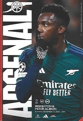 Arsenal v Brighton & Hove Albion Official Premier League Matchday Programme 23/24 - 17th December 23