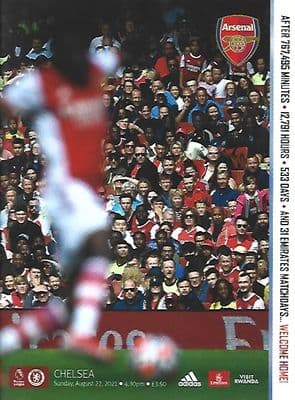 Arsenal v Chelsea 22nd August 2021 Official Matchday Programme