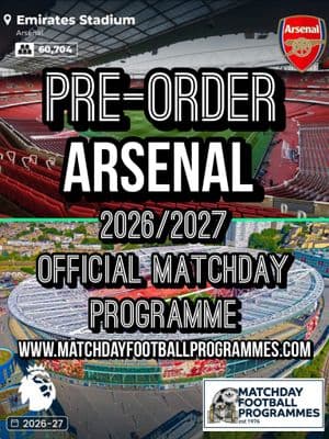Arsenal v Coventry City Official Matchday Programme 2026/27 - PRE-ORDER