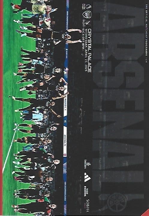 Arsenal v Crystal Palace Official Matchday Programme 2024/25 - 23rd April 2025