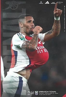 Arsenal v Ipswich Town Official Matchday Programme 2024/25 - 27th December 2024