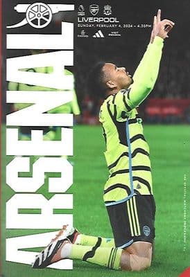 Arsenal v Liverpool Official Premier League Matchday Programme 23/24 - 4th February 2024