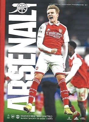 Arsenal v Manchester United Official Matchday Programme 2022/2023 - 22nd January 2023
