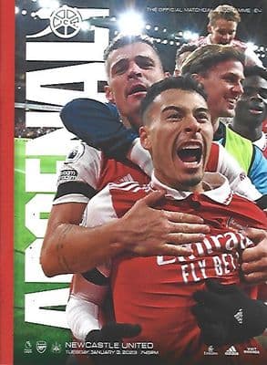 Arsenal v Newcastle United Official Matchday Programme 2022/2023 - 3rd January 2023