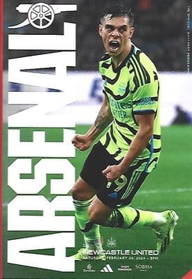 Arsenal v Newcastle United Official Premier League Matchday Programme 23/24 - 24th February 2024