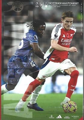 Arsenal v Nottingham Forest Official Matchday Programme 2024/25 - 23rd November 2024