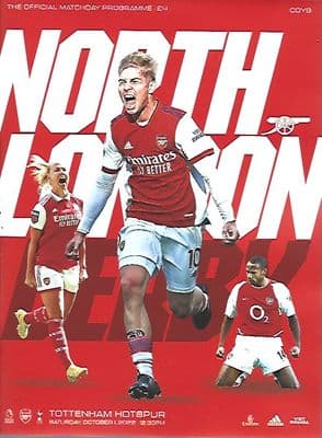 Arsenal v Tottenham Hotspur Official Matchday Programme 2022/2023 - 1st October 2022