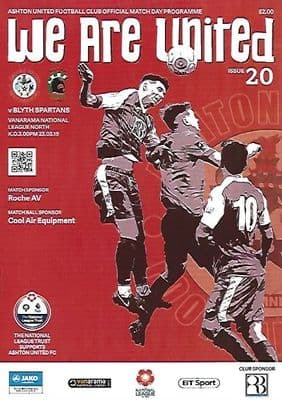 Ashton United v Blyth Spartans 23rd March 2019 Official Matchday Programme