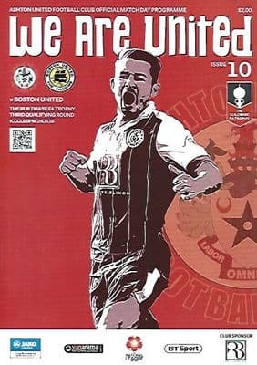 Ashton United v Boston United 24th November 2018 FA Cup Official Matchday Programme