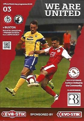 Ashton United v Buxton Evo-Stik Premier League Programme 2017/18 28th August 2017