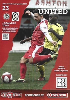Ashton United v Coalville Town 13th March 2018 Official Matchday Programme 2017/18