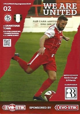 Ashton United v Grantham Town Evo-Stik Premier Division 2017/2018  Programme 19th August 2017