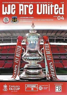 Ashton United v Hebburn Town FA Cup Official Matchday Programme 2021/2022 - 4th September 2021