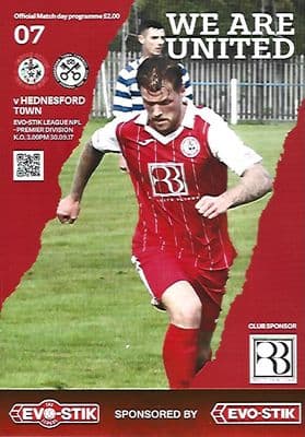 Ashton United v Hednesford Town Evo-Stik Premier Division 17/18 Programme 30/9/17